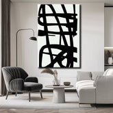 Painting by Numbers Abstract Art Geometry Black Lines